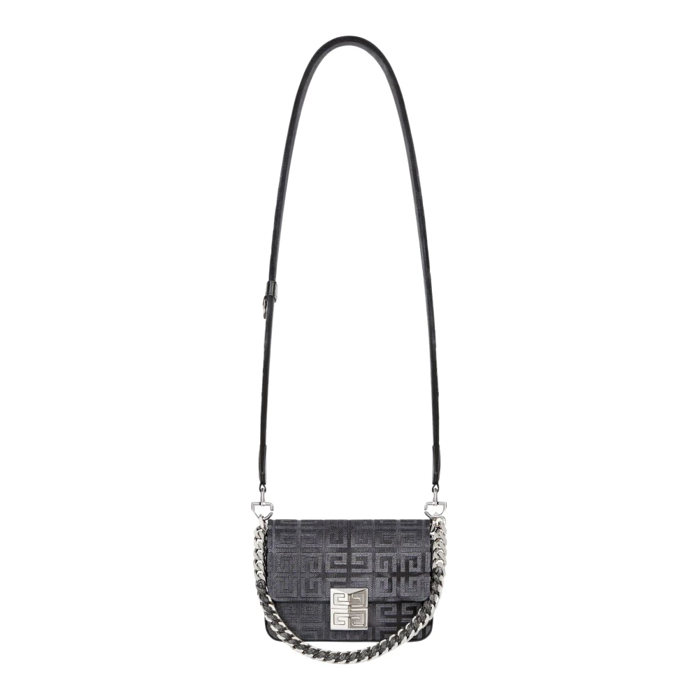 Givenchy Grijze 4G Geborduurde Kleine Tas met Ketting Gray Dames
