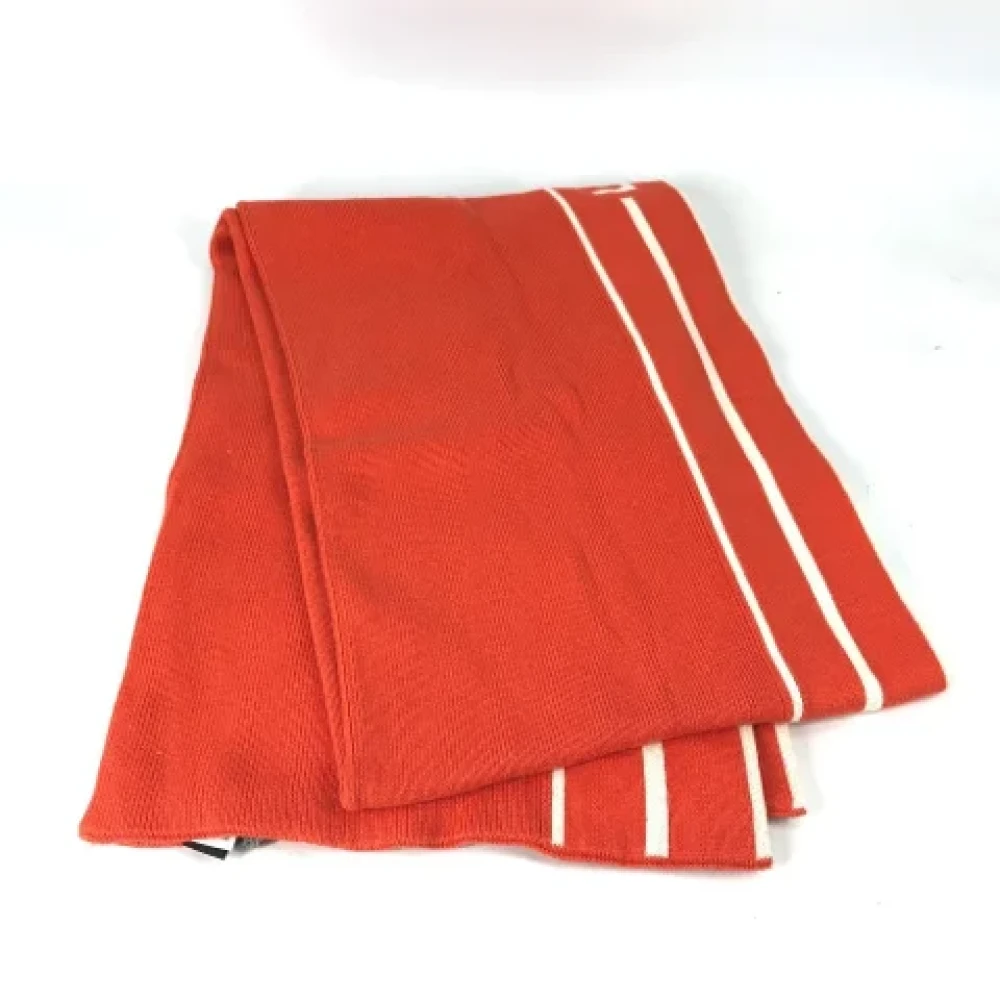 Louis Vuitton Vintage Pre-owned Cotton scarves Orange Dames