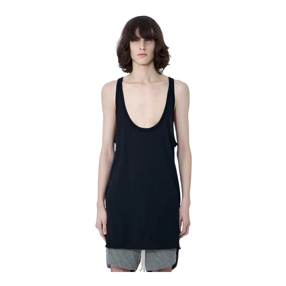 Rick Owens , Sleeveless Tops, Male, Black, M, Pony Tank Top