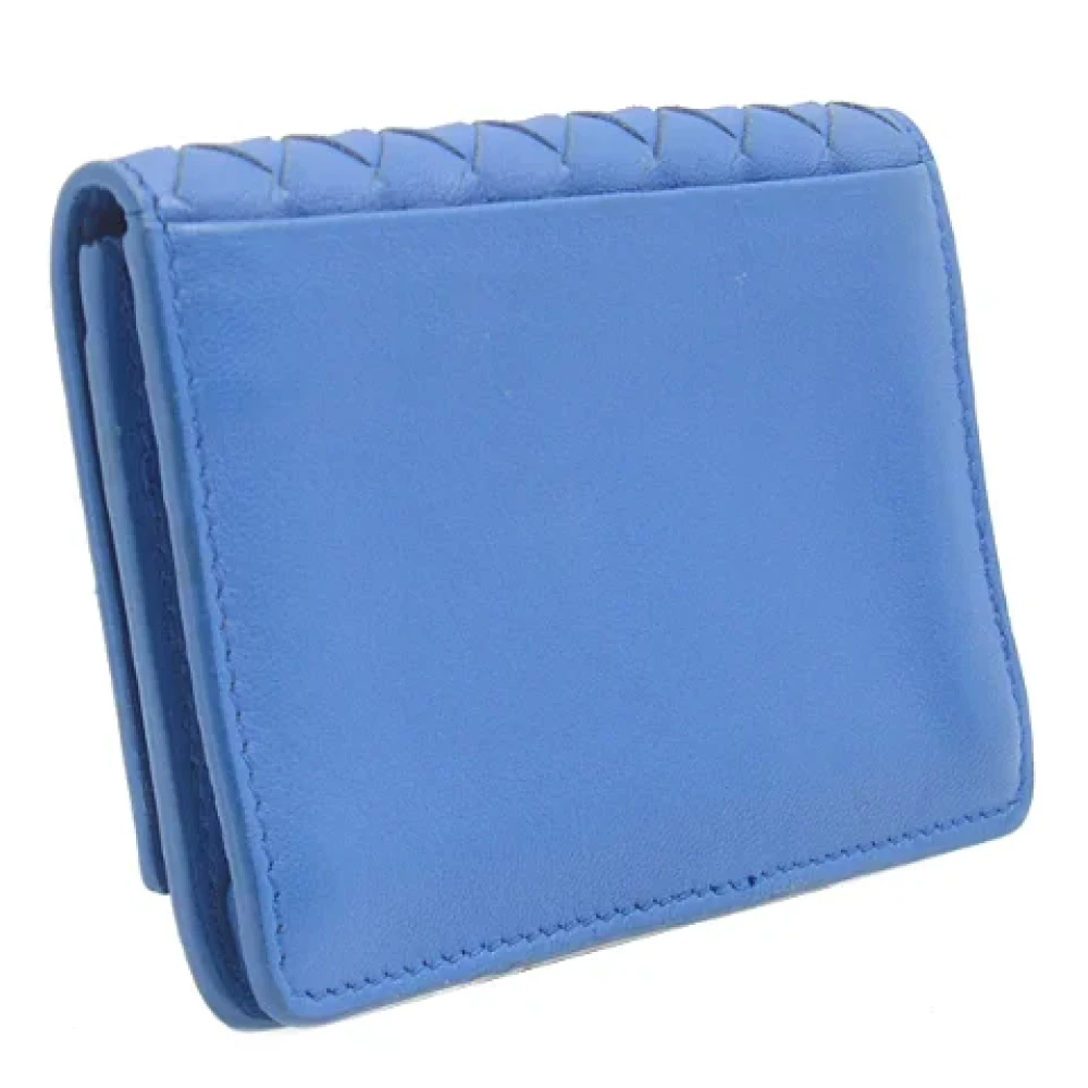 Bottega Veneta Vintage Pre-owned Leather wallets Blue Dames