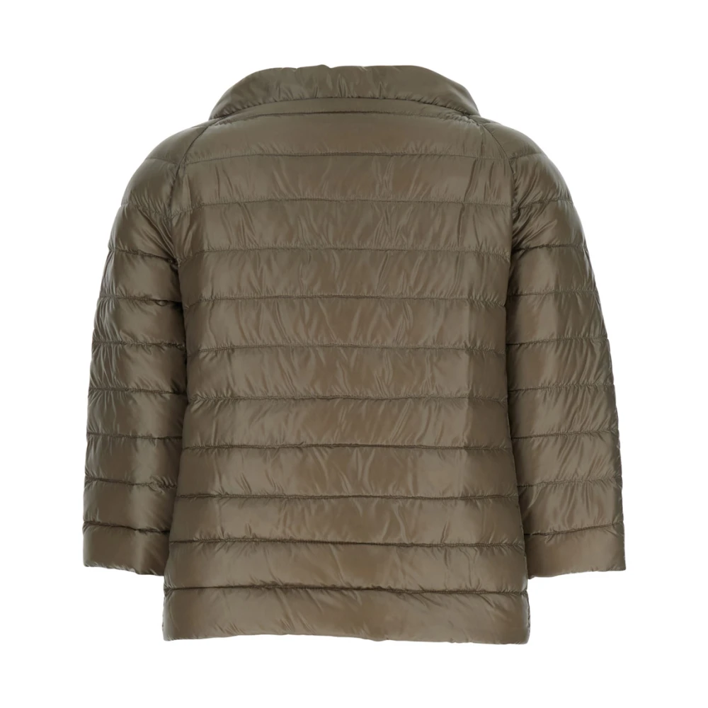 Herno Omkeerbare Ultralichte Nylon Beige Jas Beige Dames