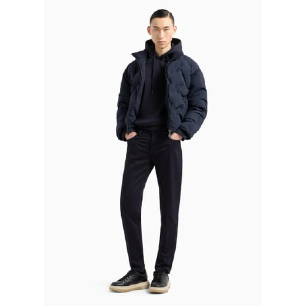 Emporio Armani Stretch katoen 5-pocket broek Blue Heren
