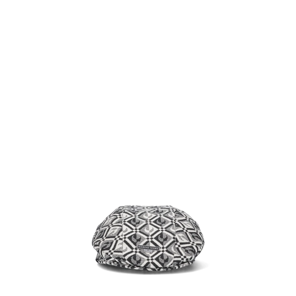 Marine Serre Elegante Zwarte Hoed Black Unisex