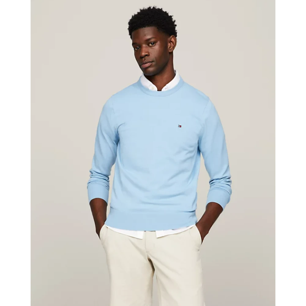 Tommy Hilfiger 1985 Crew Neck Sweater in Sleepy Blue Heren