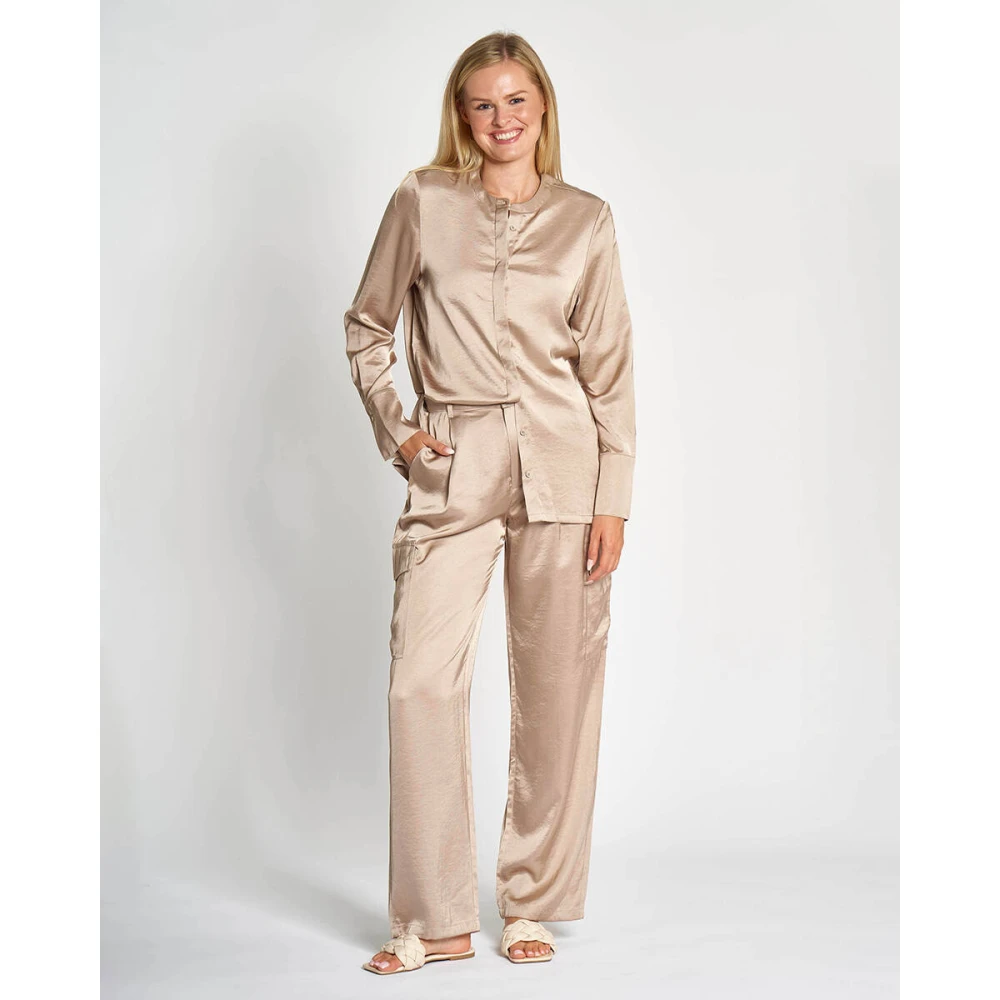 Zhrill Stijlvolle Broek Zhline Beige Dames