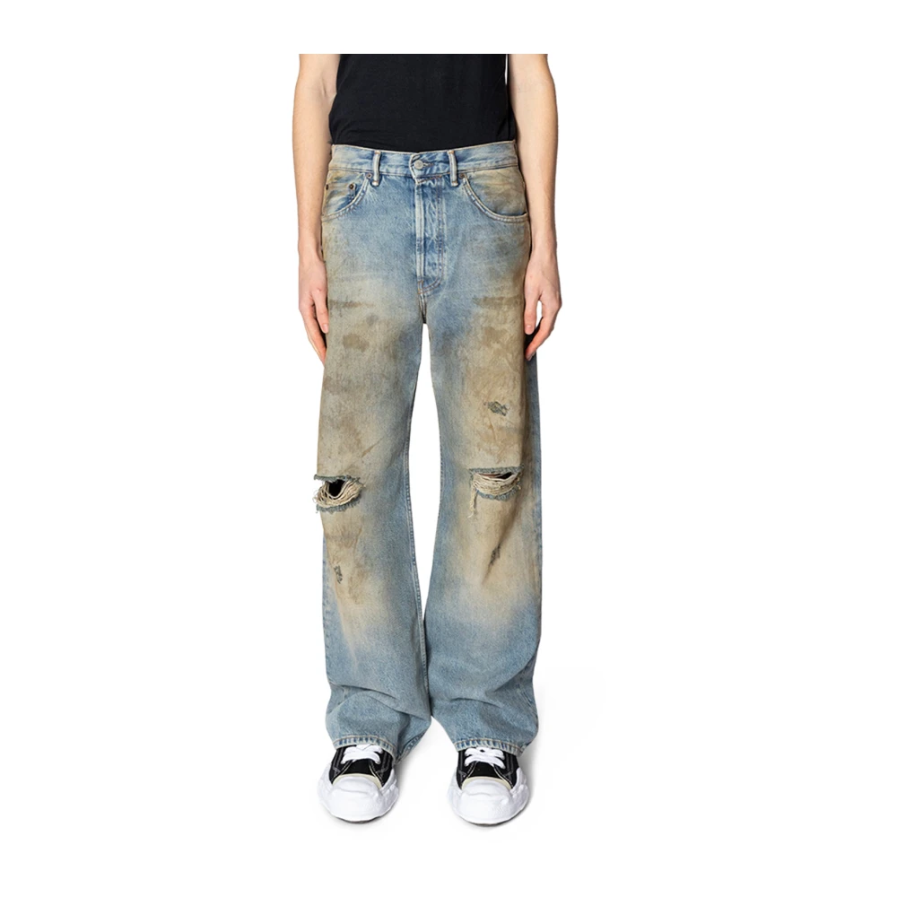 Acne Studios 2021M Loose Fit Jeans Mid Blue Heren