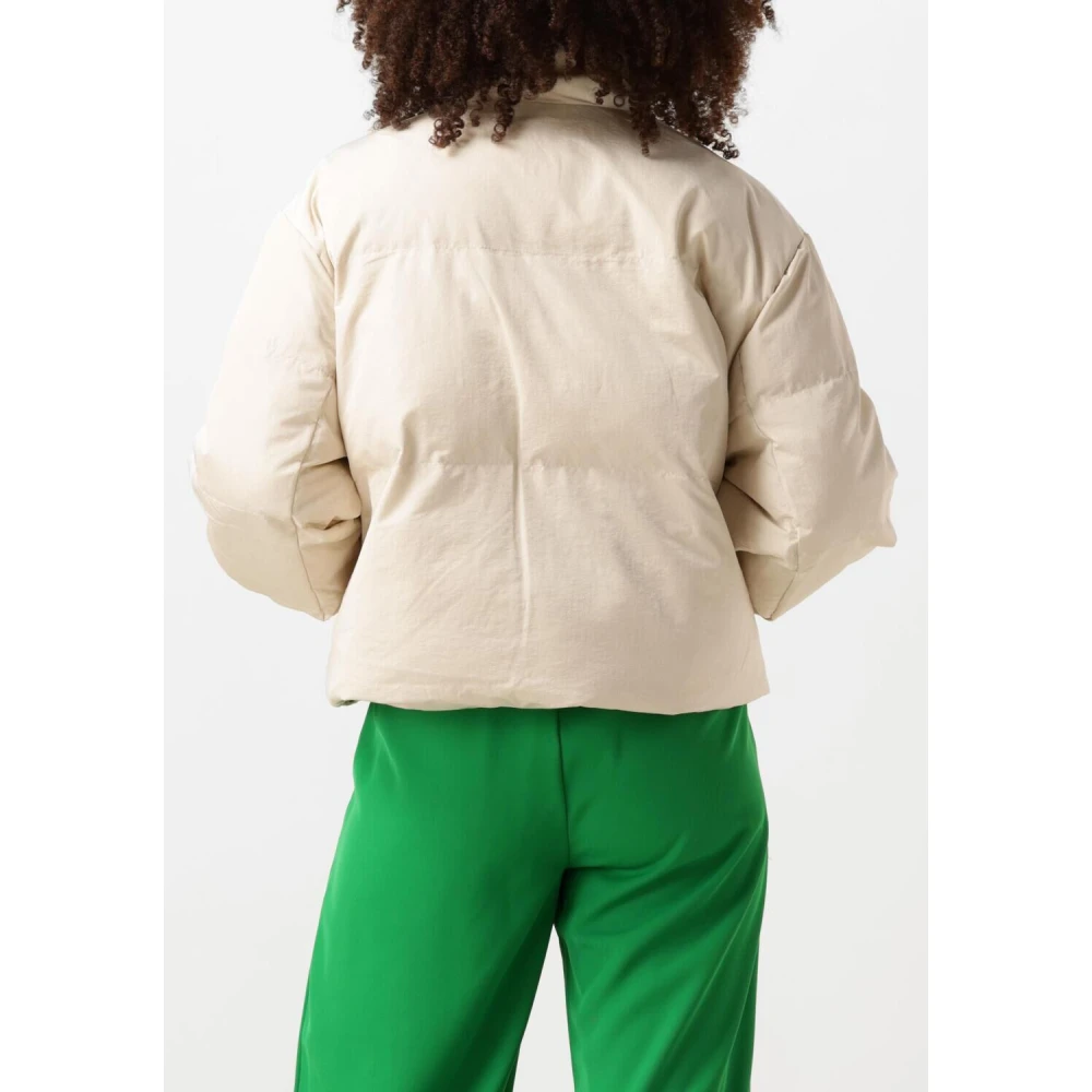 Co'Couture Beige Frosty Crop Purr Jacket Beige Dames