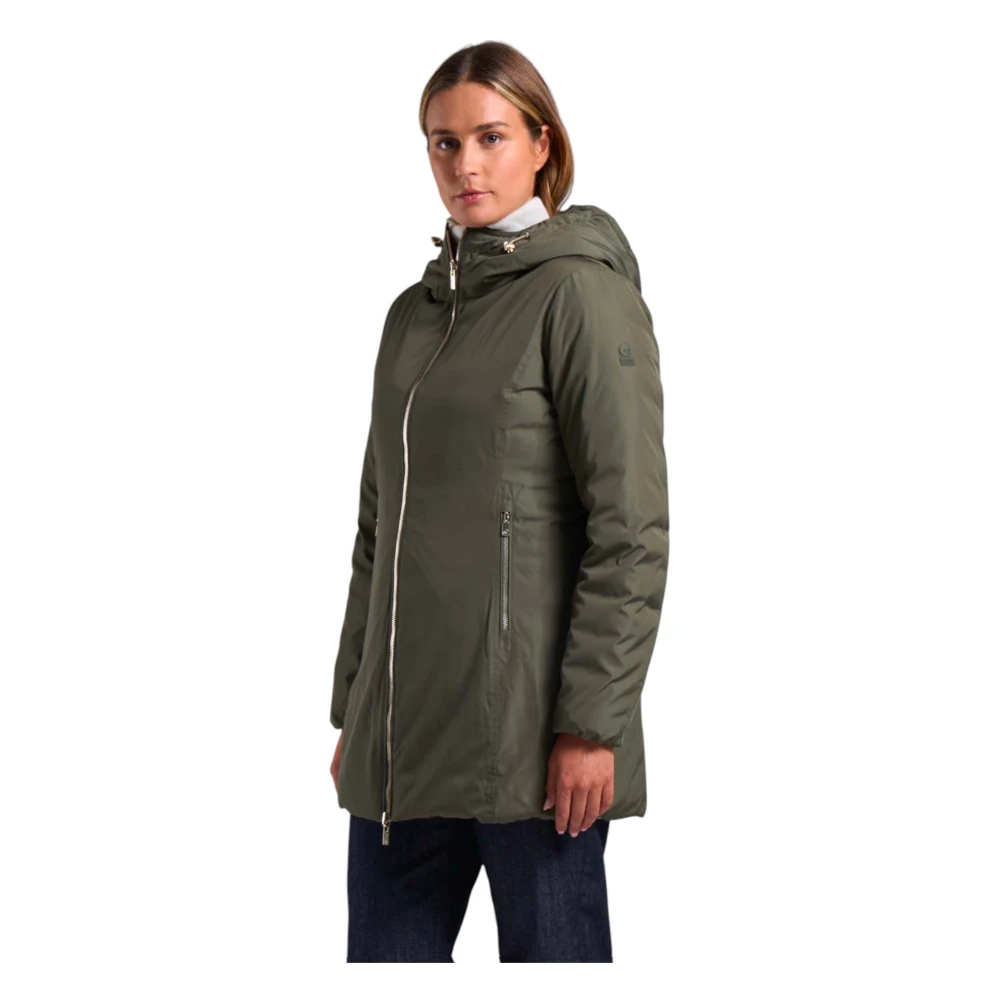 Ciesse Piumini Lange Puffer Jas Green Dames