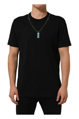 Dog Tag Kortärmad T-shirt med Rund Hals