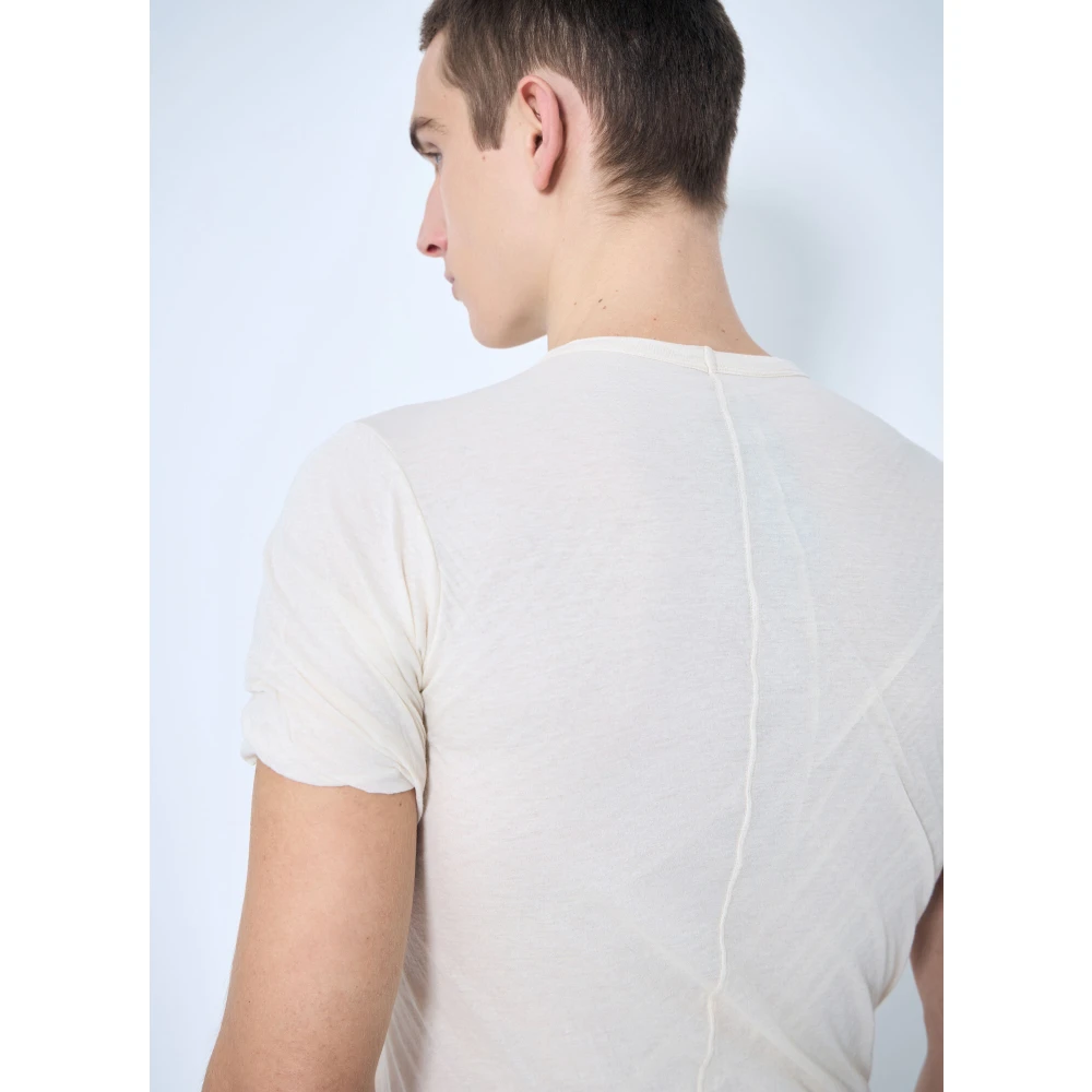 Rick Owens Double-Layered Katoenen T-Shirt Beige Heren