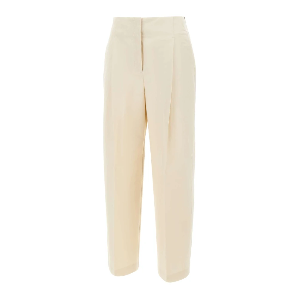 Hugo Women's Beige Tapered Trousers, Xl, Tapered Trousers