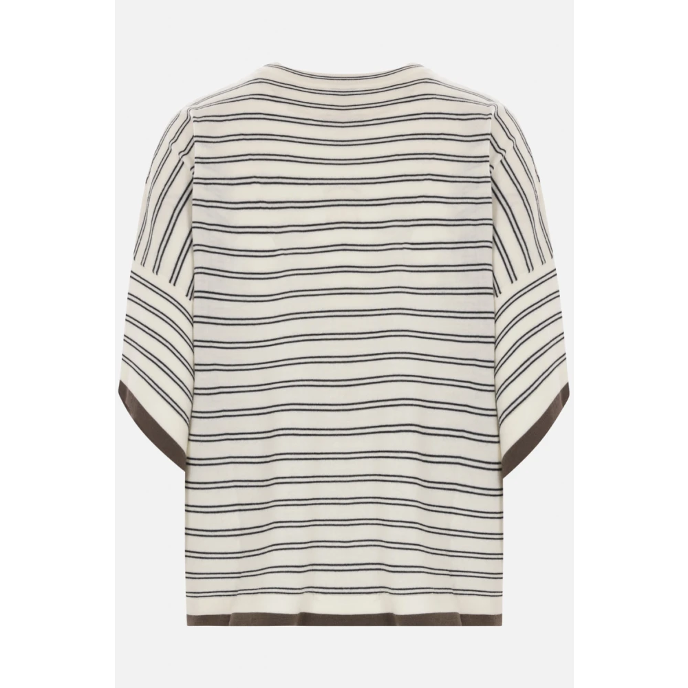 BRUNELLO CUCINELLI Gestreepte wol en kasjmier trui Multicolor Dames