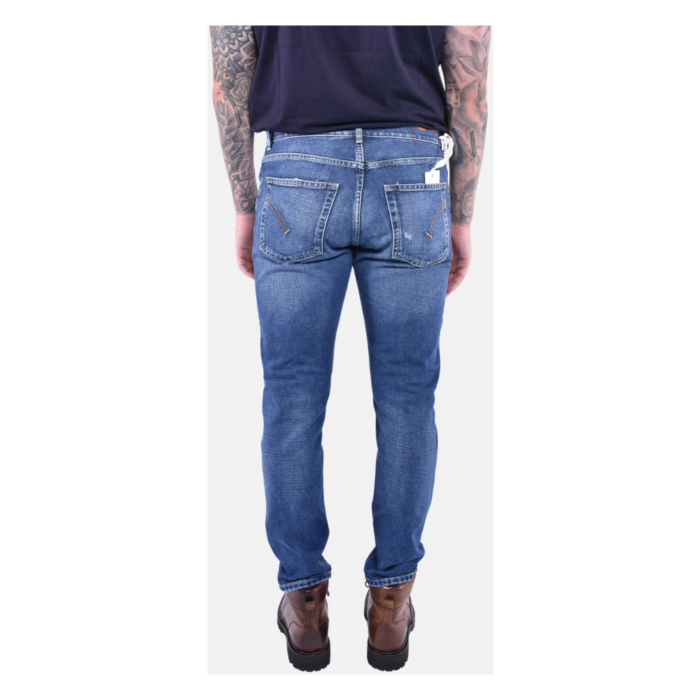 Dondup Blauwe Slim Fit Wortel Jeans Blue Heren