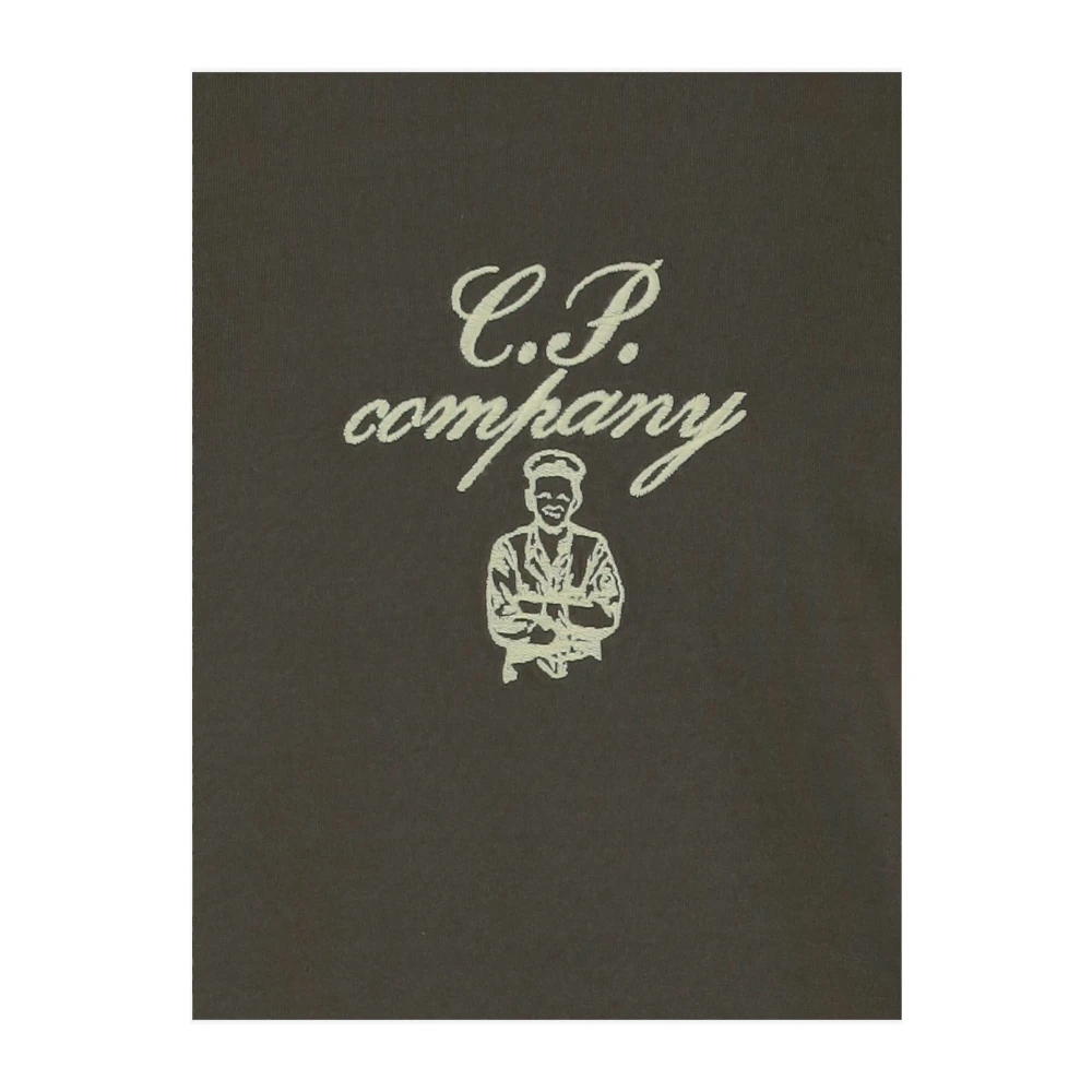 C.P. Company Katoenen Jersey Crew Neck T-shirt Green Heren