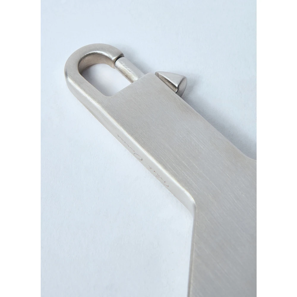 Rick Owens Sleutelhanger met Logo Gravure Gray Heren