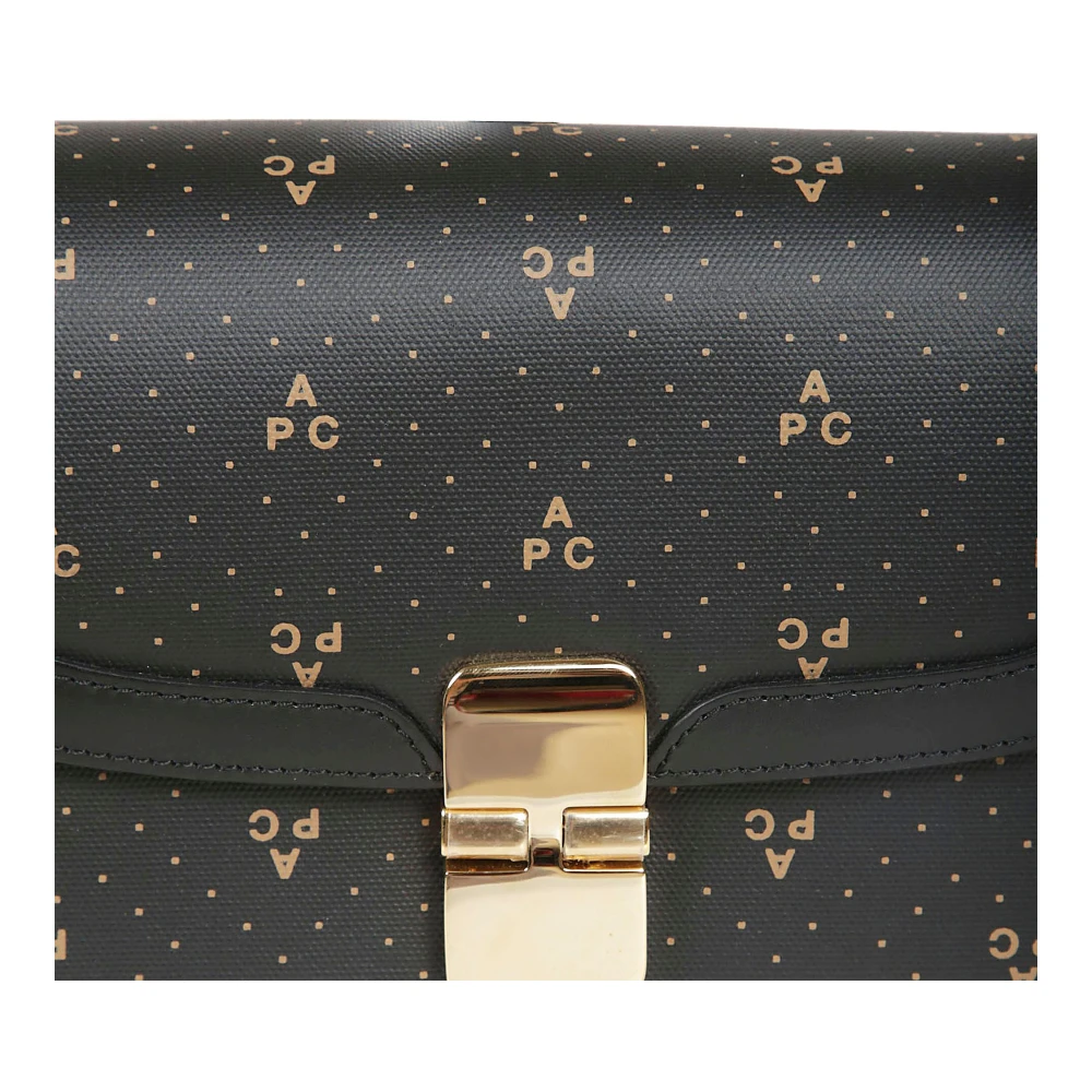 A.p.c. Stijlvolle leren tas voor dagelijks gebruik Black Dames