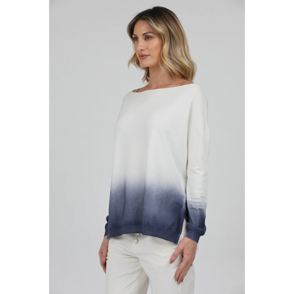 Gran Sasso Lange Mouw Ombre Zeemansshirt Multicolor Dames