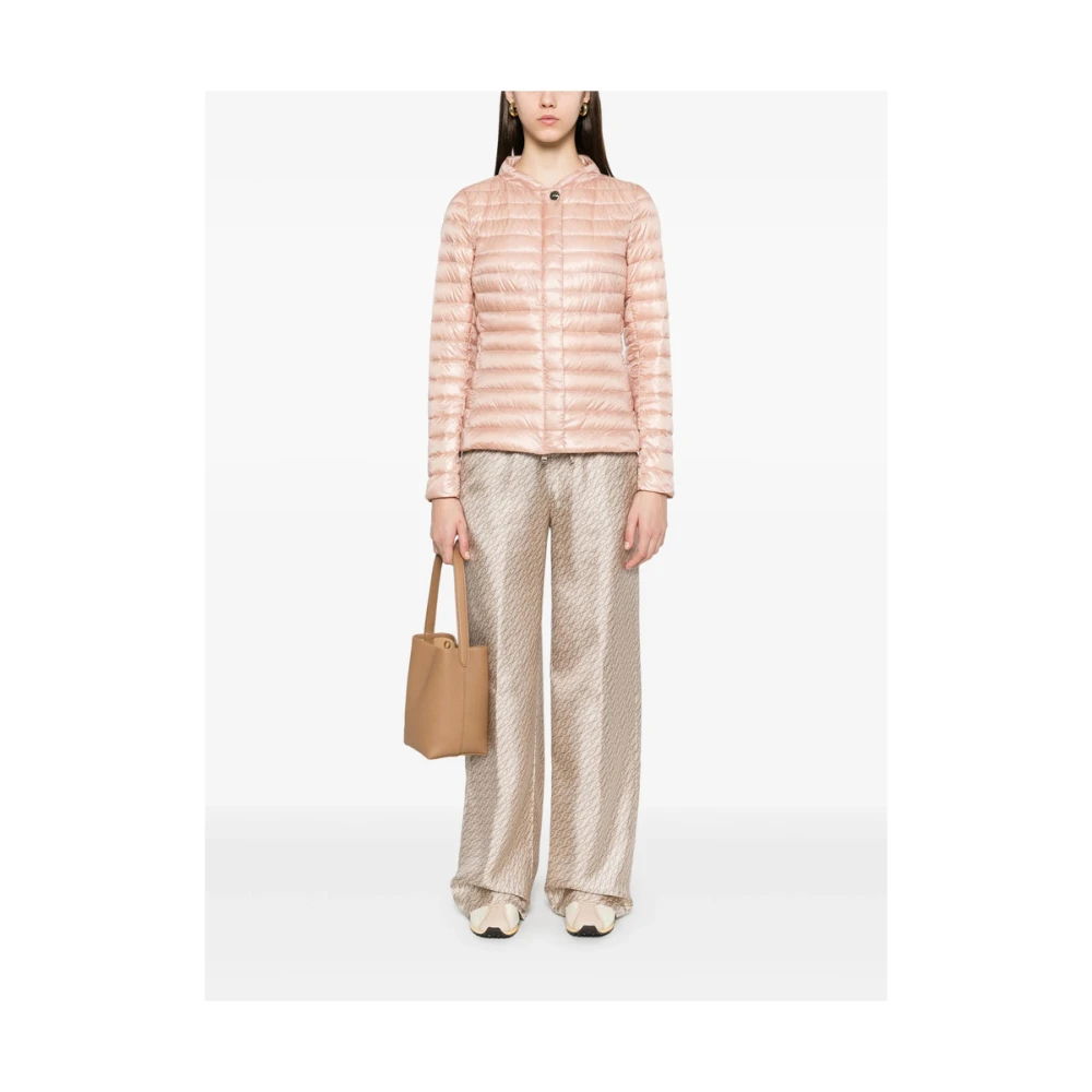 Herno Elastische Taille Koordbroek Beige Dames