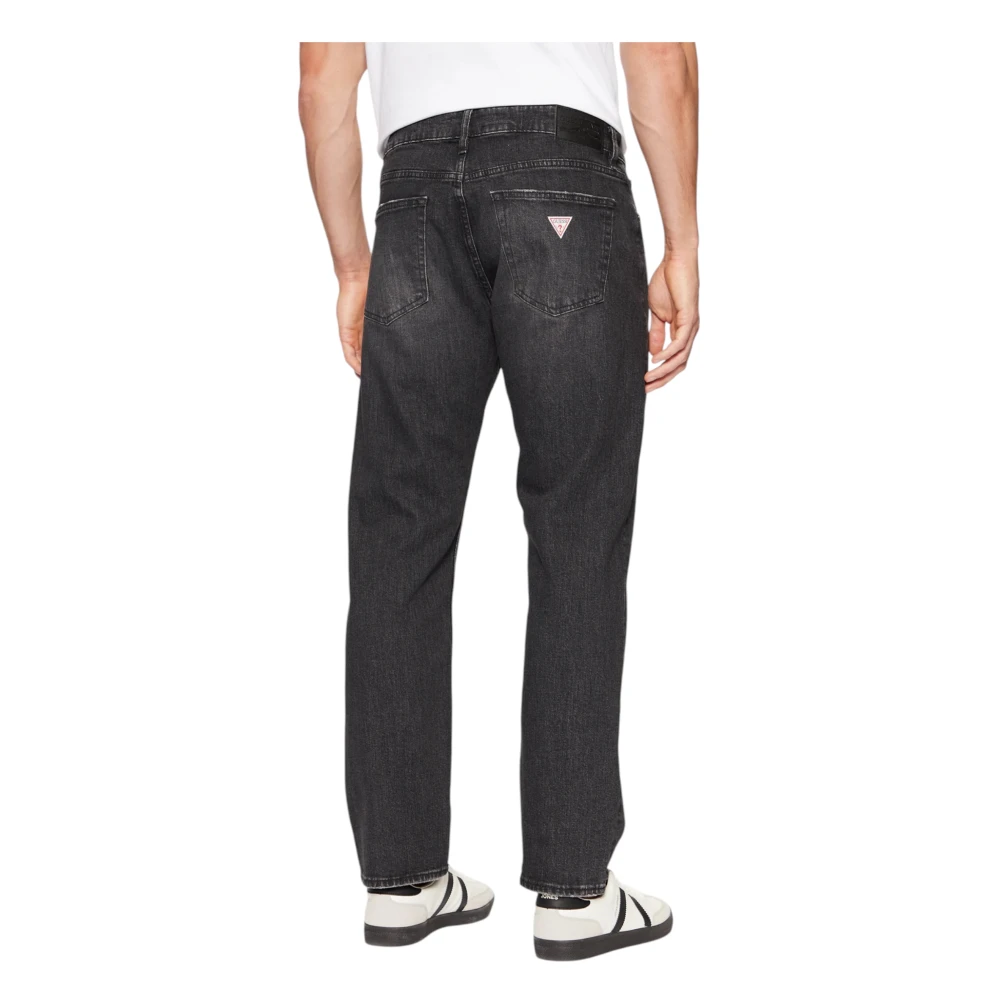 Guess Biologisch Katoen Straight Leg Jeans Black Heren