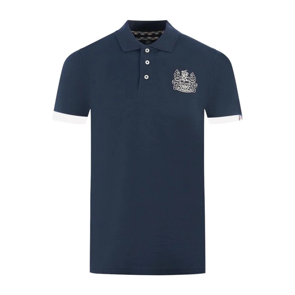 Aquascutum Polo Shirts Blue Heren
