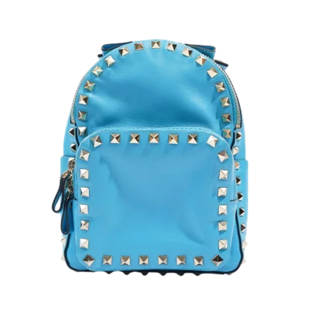 Valentino Vintage Pre-owned Leather backpacks Blue Dames