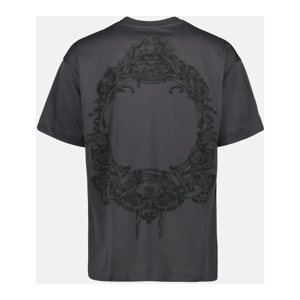 Givenchy Baroque Print T-shirt Gray Heren