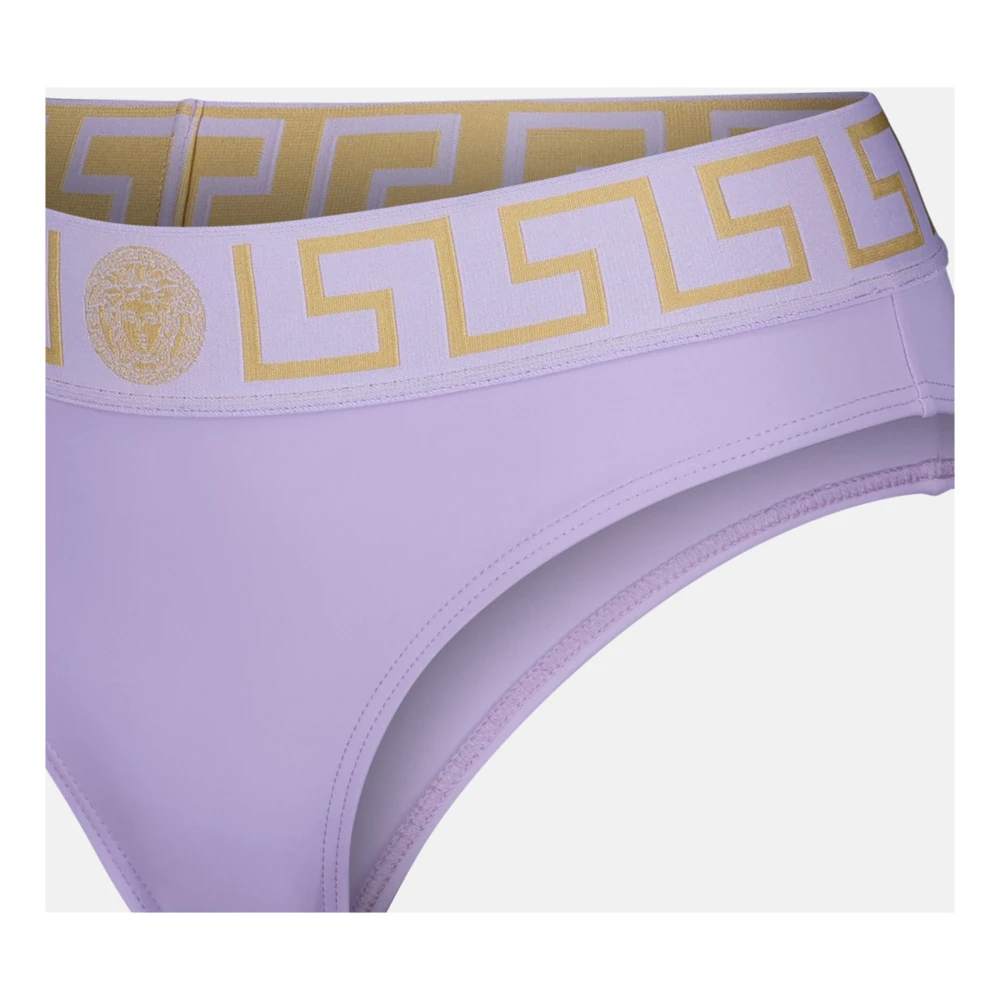 Versace Griekse Bikini Broek Paars Nylon Purple Dames