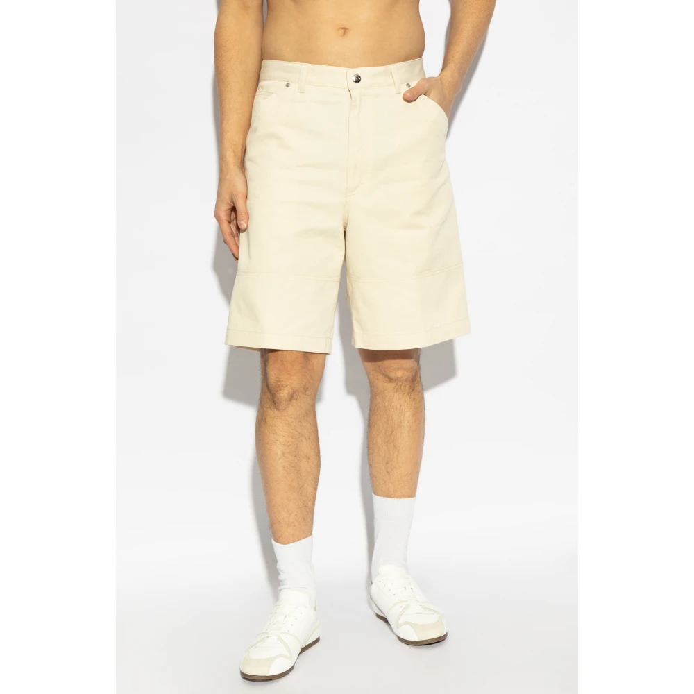 Moncler Denim shorts Beige Heren
