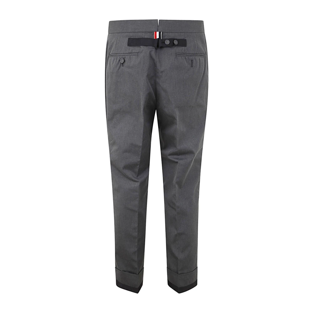 Thom Browne Backstrap Broek in Typemachine Stof Gray Heren