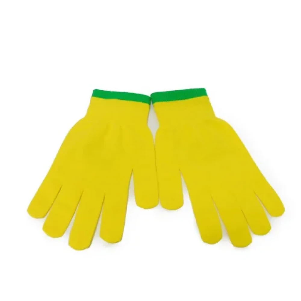 Louis Vuitton Vintage Pre-owned Nylon gloves Yellow Dames
