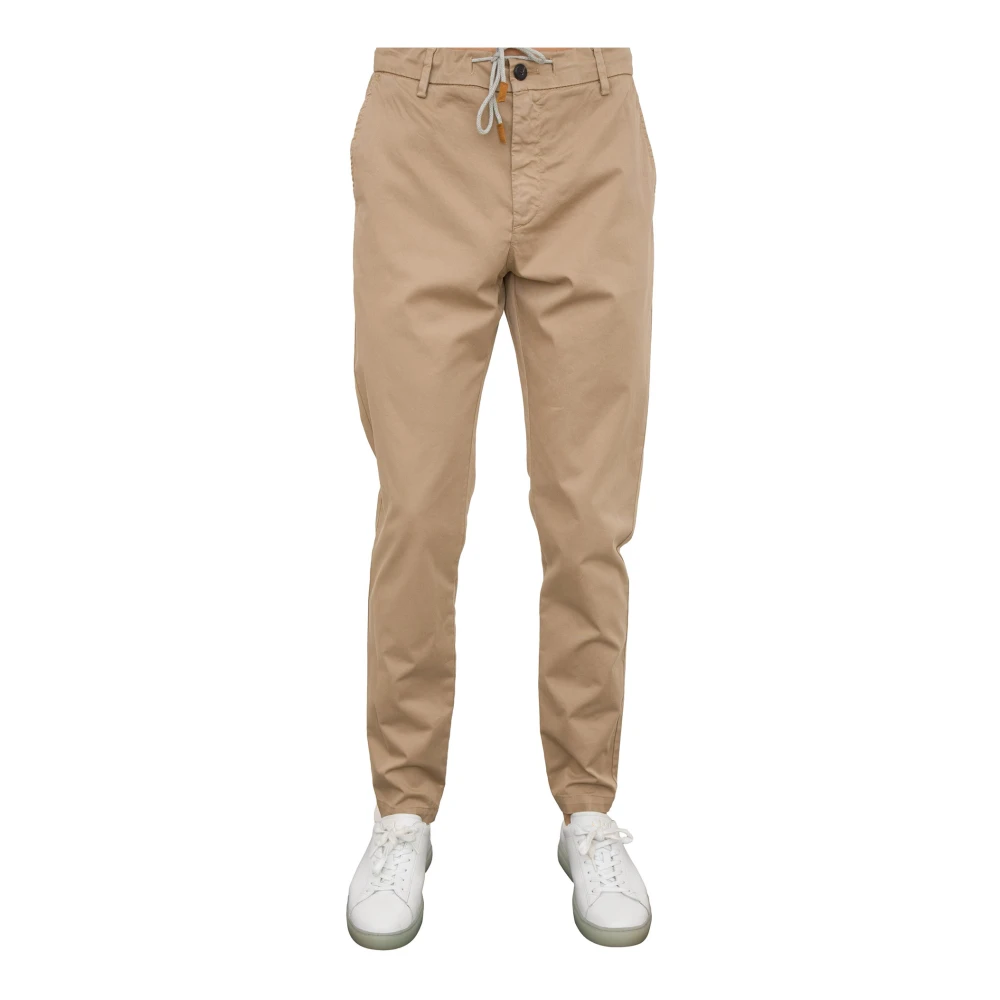 Eleventy Kameel Jogger Broek Brown Heren