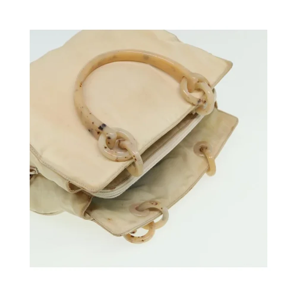 Prada Vintage Pre-owned Nylon handbags Beige Dames