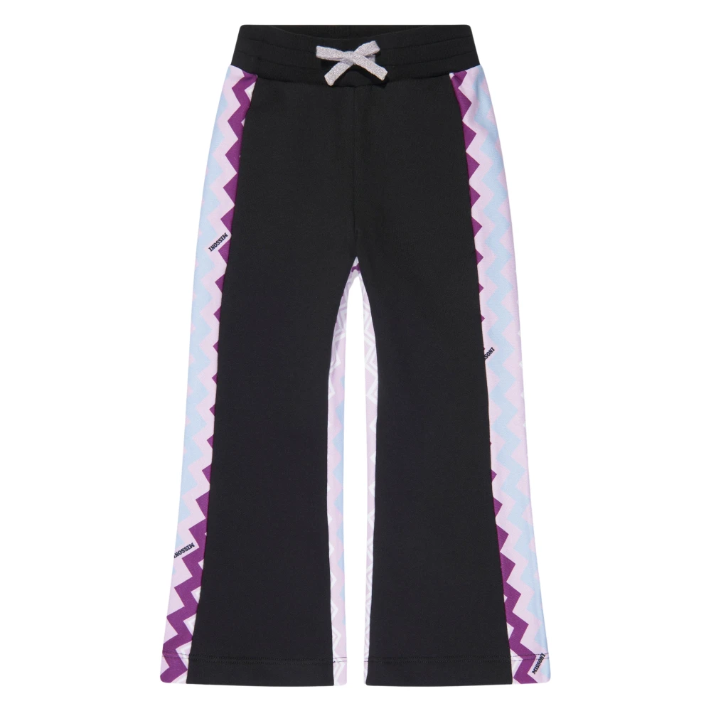Missoni Girls Black Zigzag Joggers - Sweatpants - 6 Y - Kids