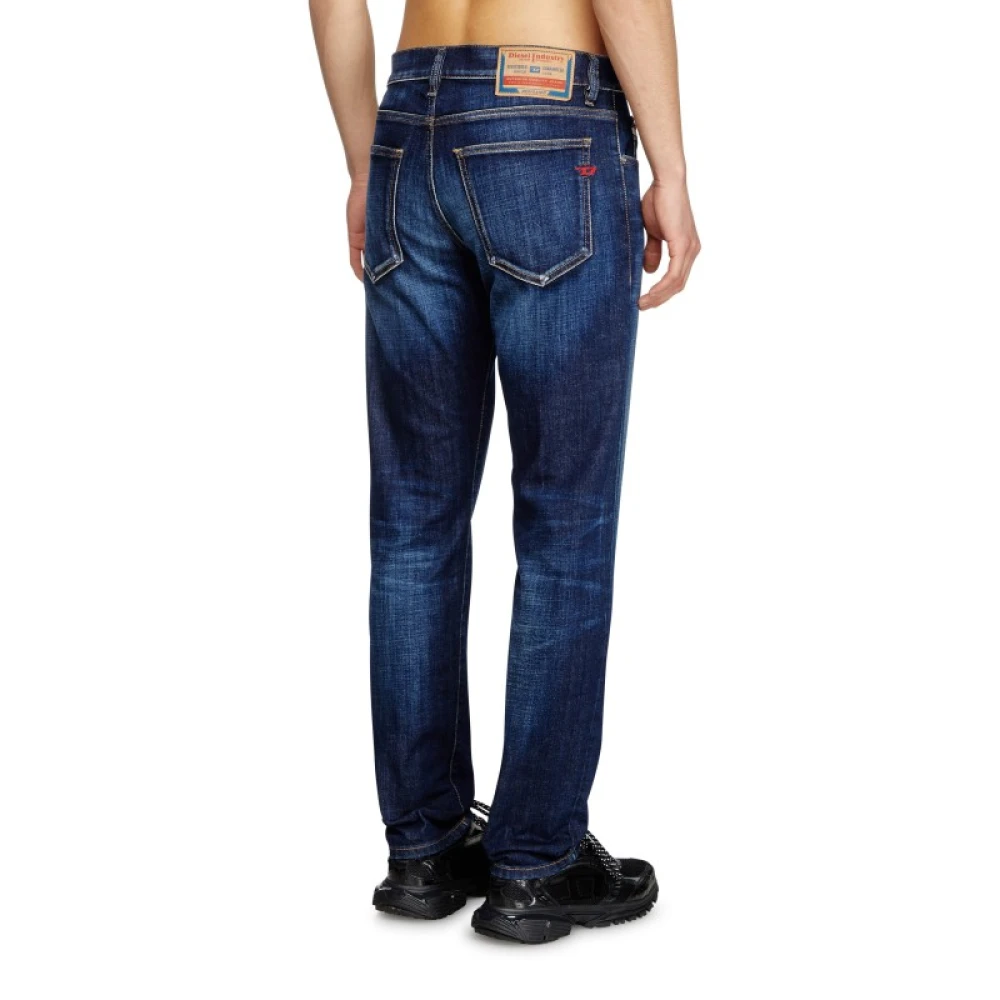 Diesel Regular Fit Stretch Katoen Jeans Blue Heren