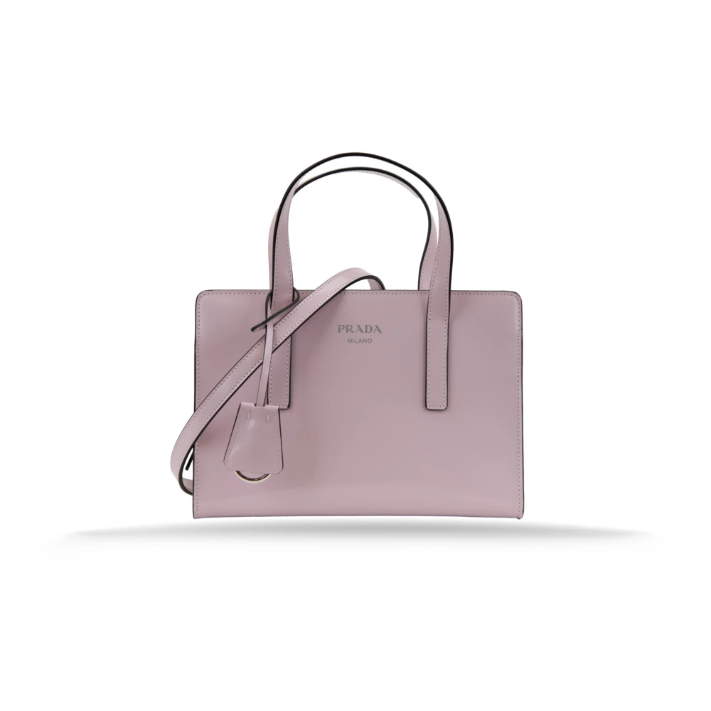 Prada Schoudertas van geborsteld leer voor dames Pink Dames