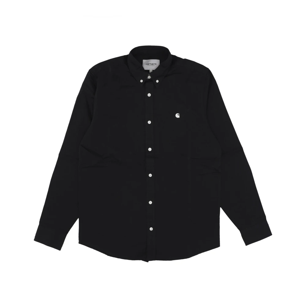 Carhartt Wip Men's Black Long Sleeve Shirt With Button Closure