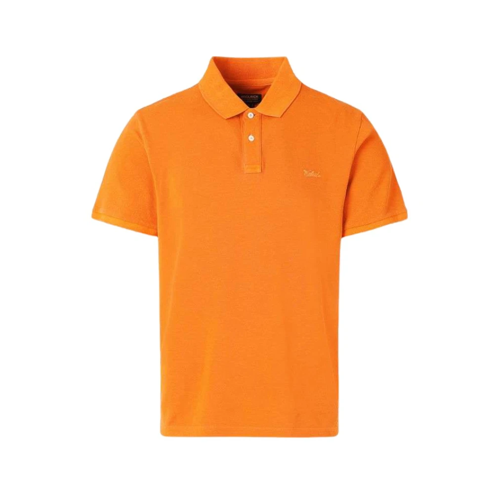 Woolrich Oranje Vintage Mackinack Polo Shirt Retrocharme en Hedendaagse Houding Orange Heren