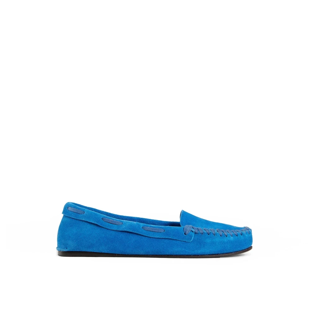 The Row Läderloafers med Läderdetalj Blue, Dam