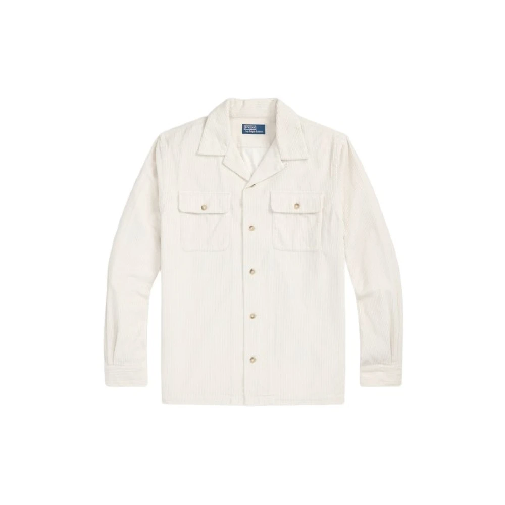 Polo Ralph Lauren Ribfluwelen overshirt met knoopsluiting Beige Heren