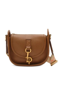 Läder Saddle Crossbody Bag