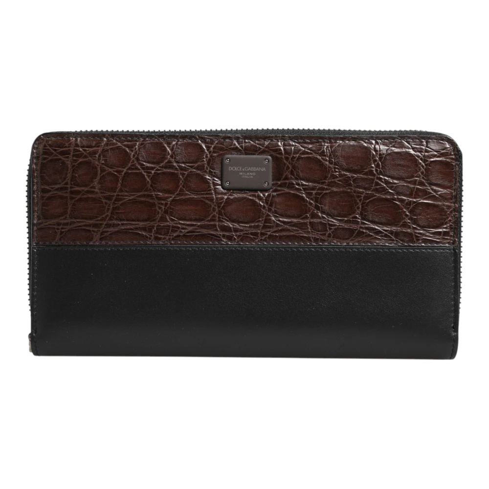 Dolce & Gabbana Men's Black Wallets & Cardholders, One Size, Continental Zipper Wallet