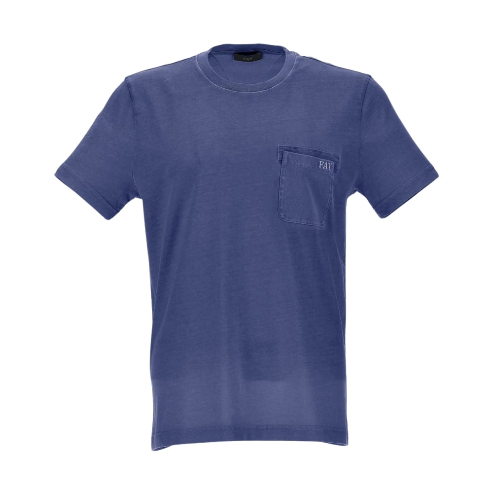 Fay Stijlvolle T-shirts en Polos Collectie Blue Heren