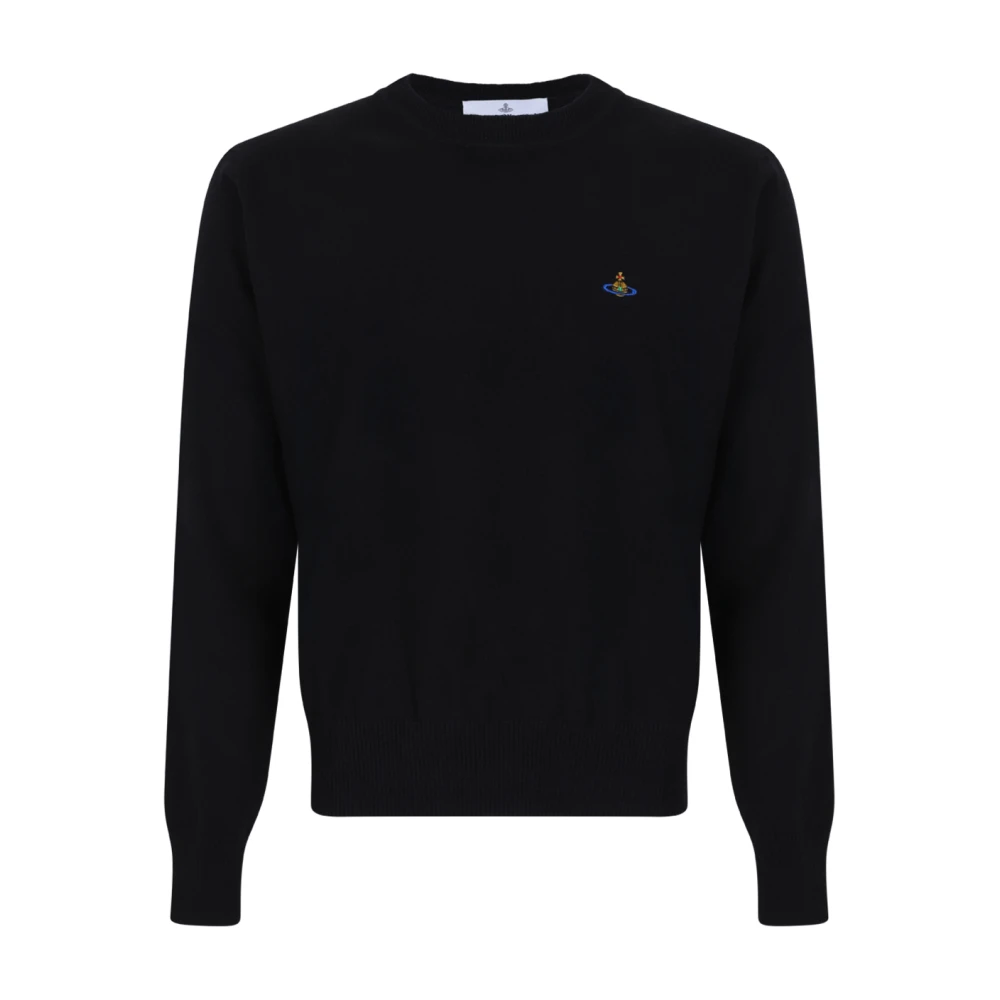 Vivienne Westwood , Round-Neck Knitwear, Male, Black, S, Wool Jumper