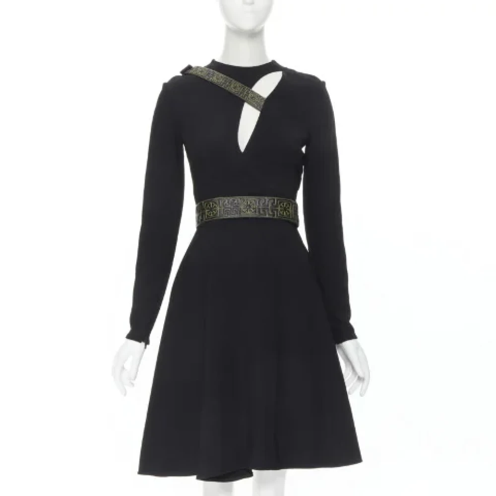 Versace Pre-owned Viscose dresses Black Dames