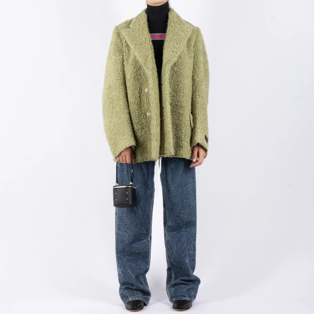 MM6 Maison Margiela Groene Acryl Polyester Jas Green Dames