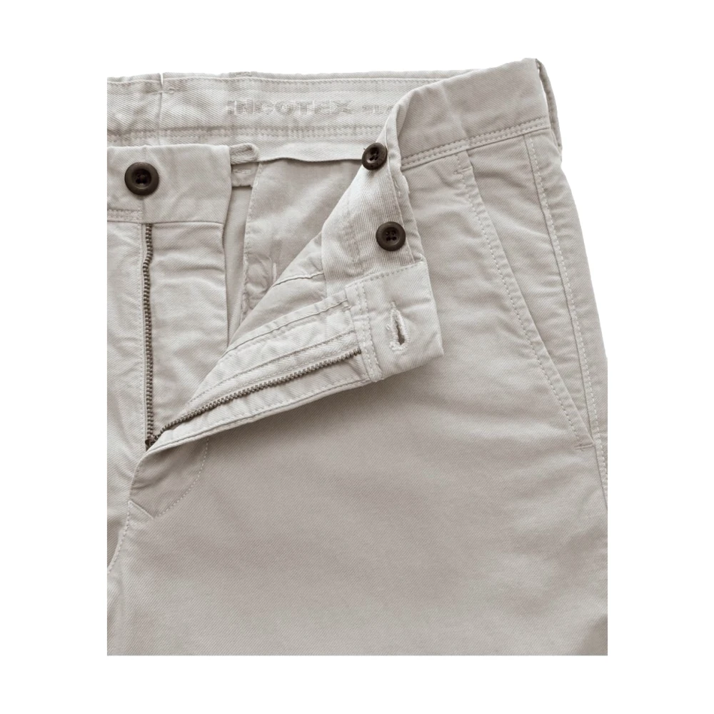 Incotex Italiaanse Stijl Lichtgrijze Diagonale Broek Gray Heren
