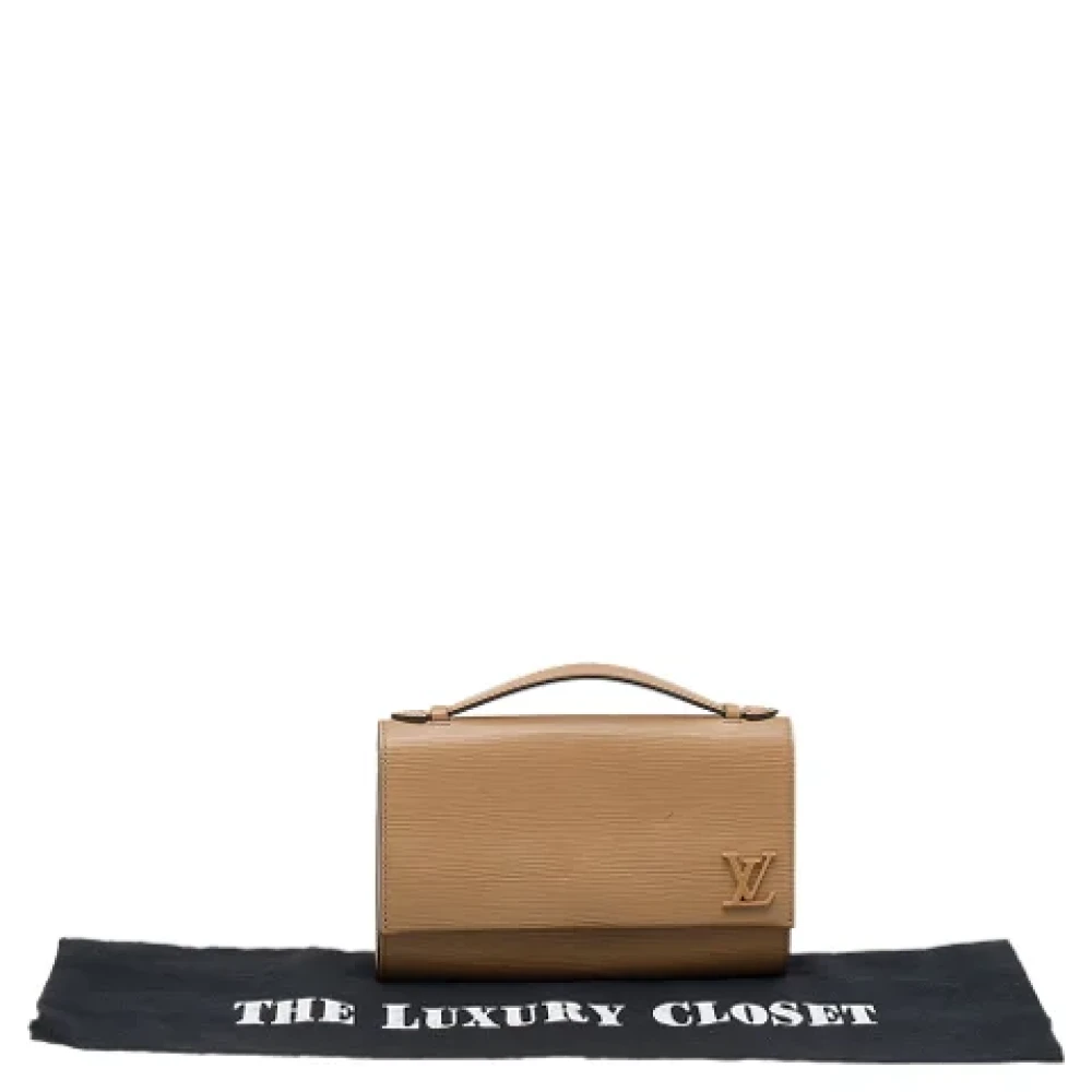 Louis Vuitton Vintage Pre-owned Leather clutches Beige Dames