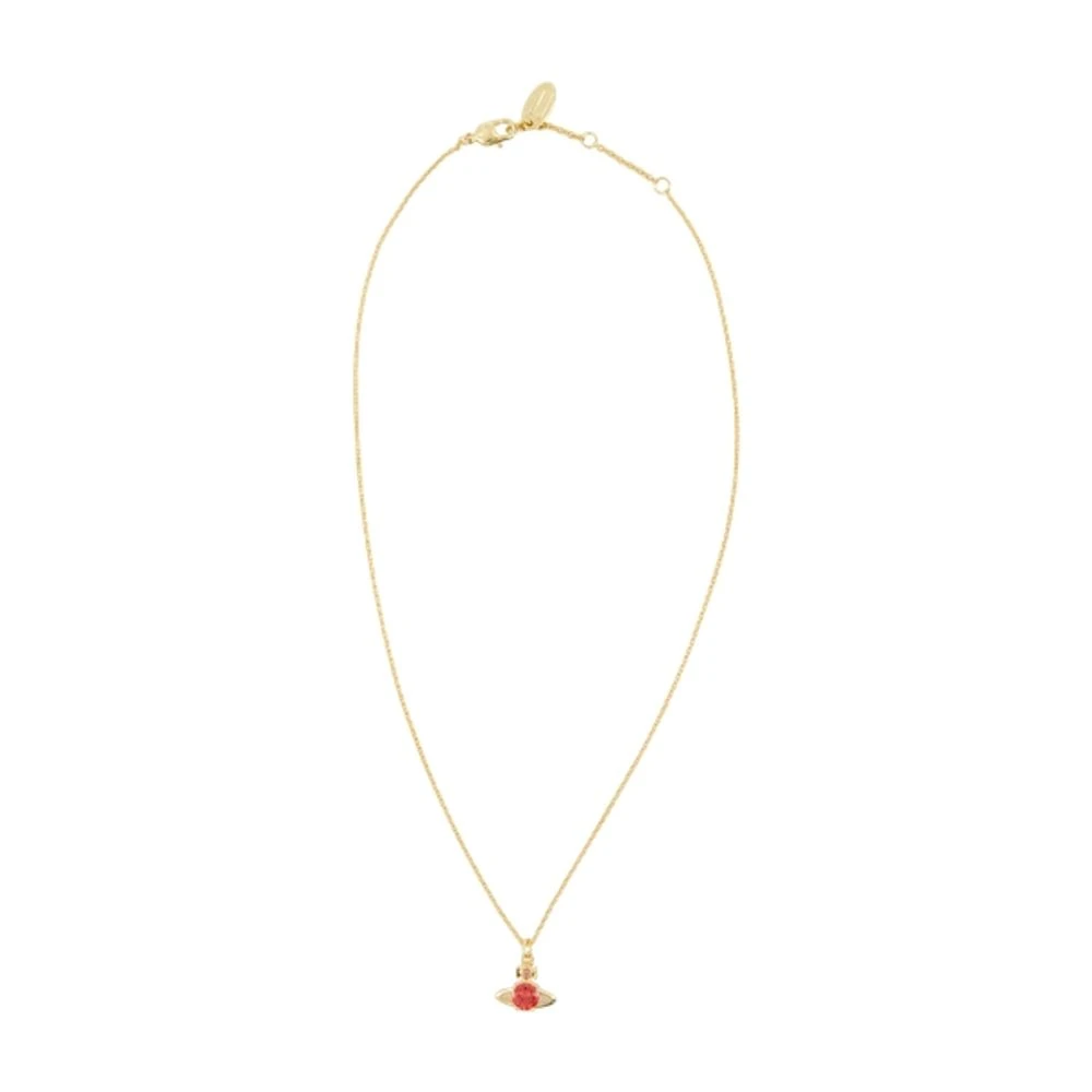 Vivienne Westwood Yellow Necklaces, Female, One Size, Reina Necklace - Metal - Gold