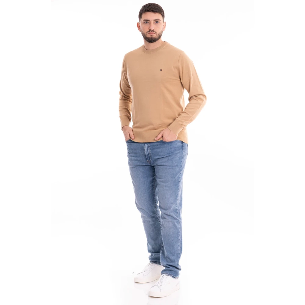 Tommy Hilfiger Retro Crew Neck Sweater Beige Heren