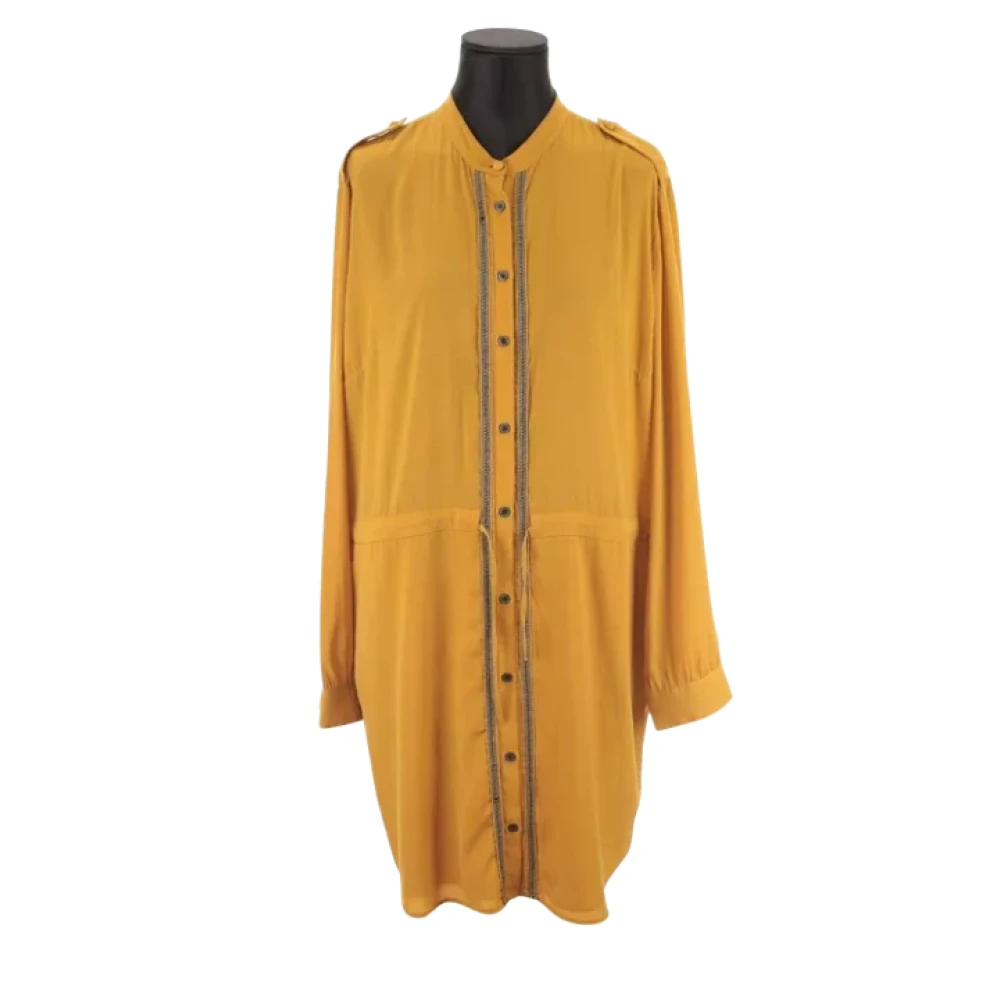 Armani Pre-owned Polyester dresses Yellow Dames
